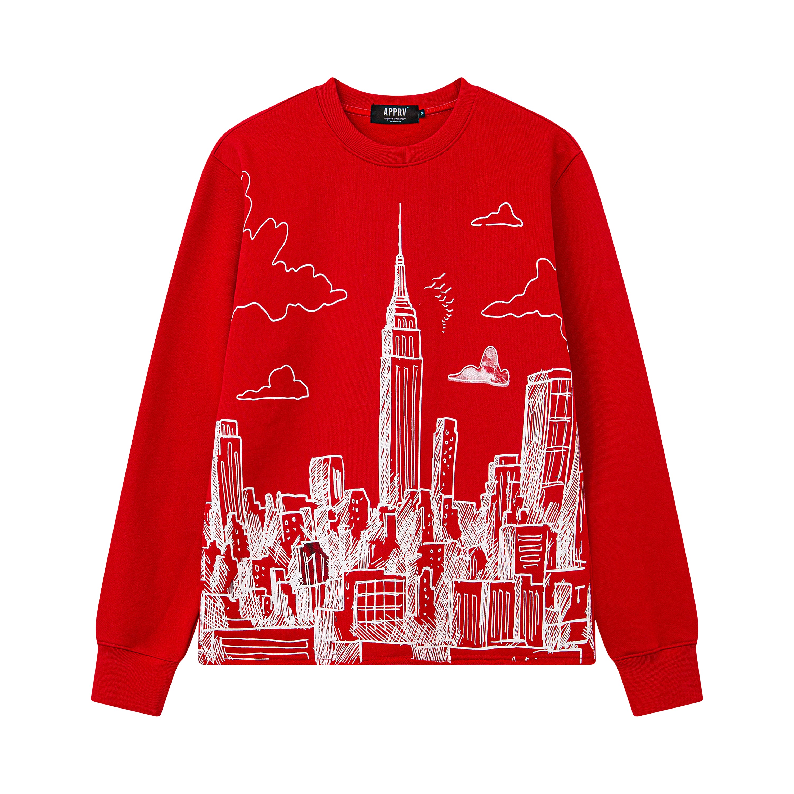 SKYLINE CREW NECK - RED