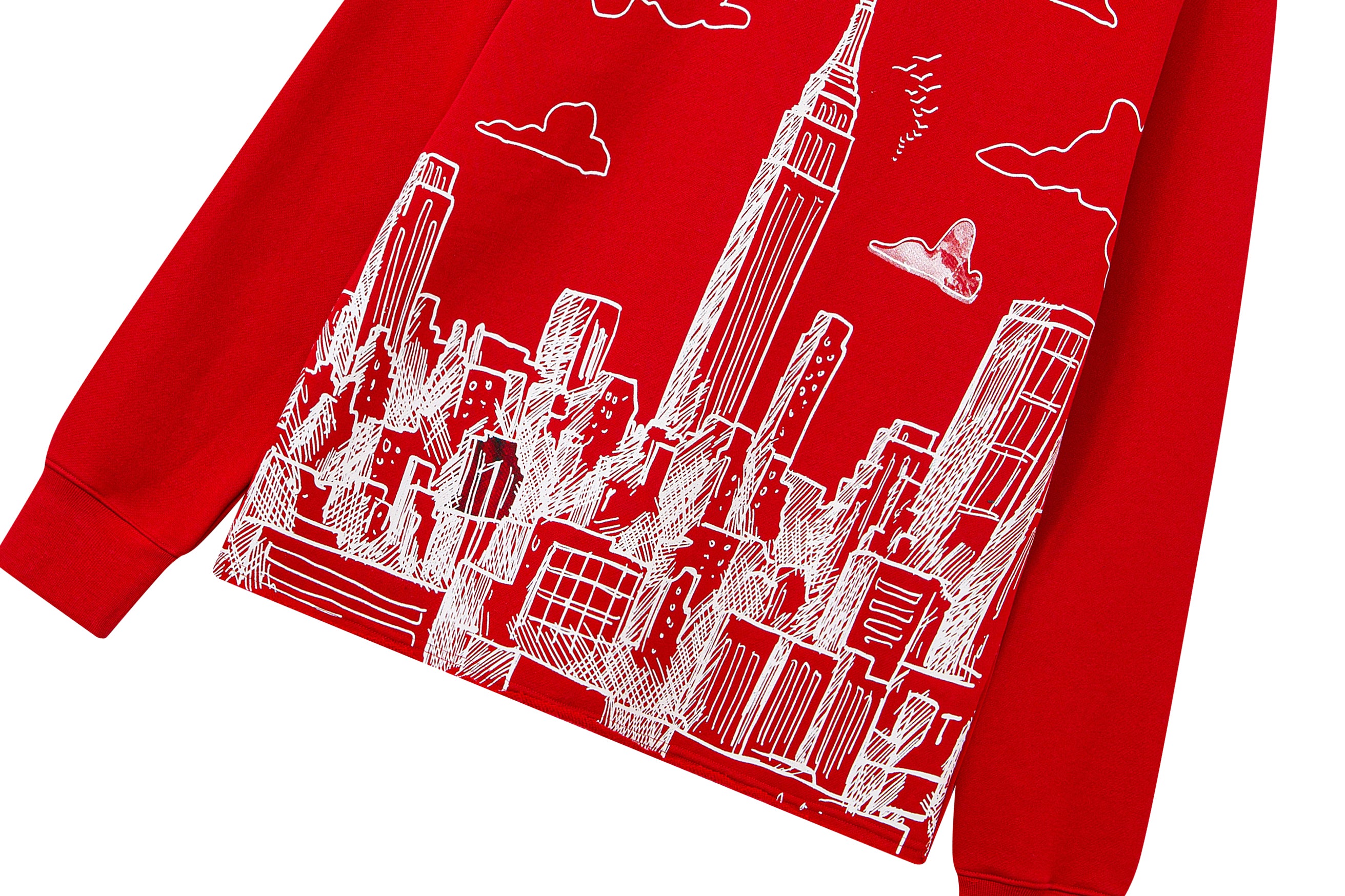 SKYLINE CREW NECK - RED