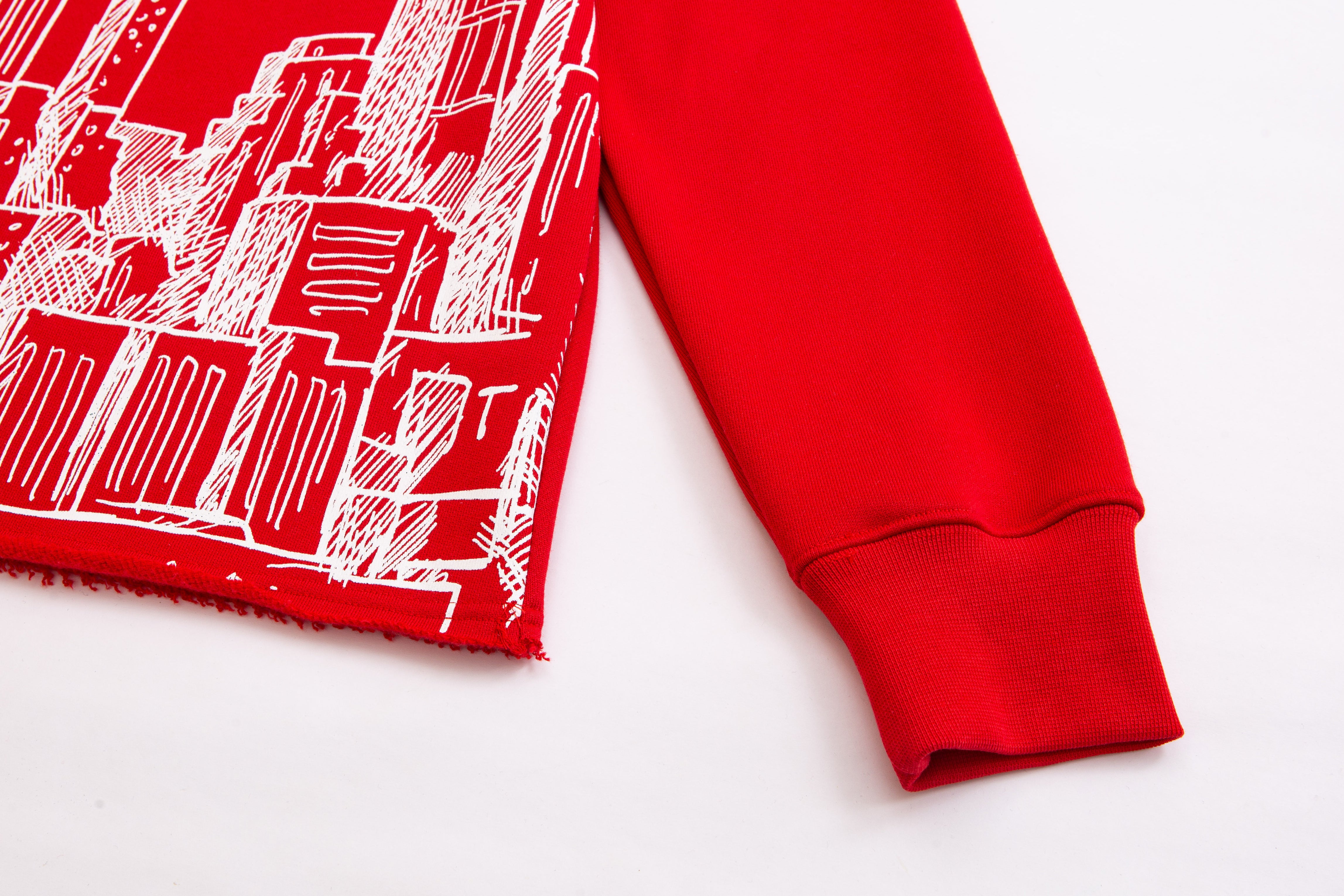 SKYLINE CREW NECK - RED