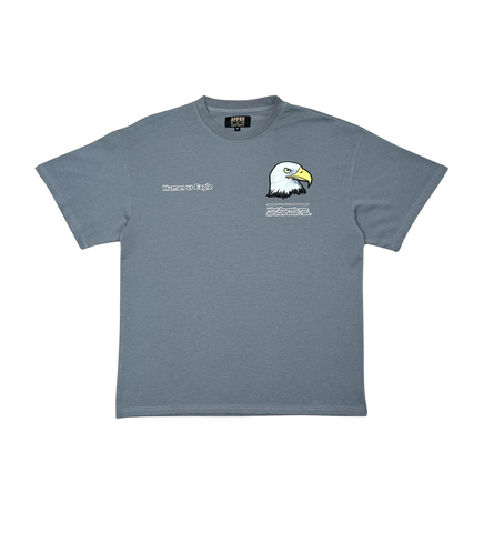 HUMAN vs EAGLE TEE - LIGHT GREY