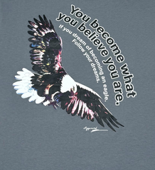 HUMAN vs EAGLE TEE - LIGHT GREY