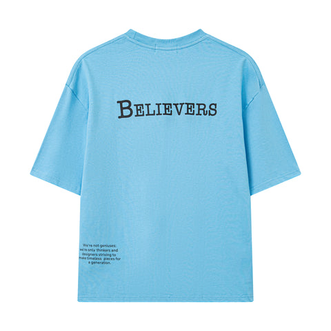 DOERS AND BELIEVERS TEE- LIGHT BLUE