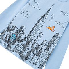 SKYLINE CREW NECK - LIGHT BLUE