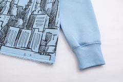 SKYLINE CREW NECK - LIGHT BLUE